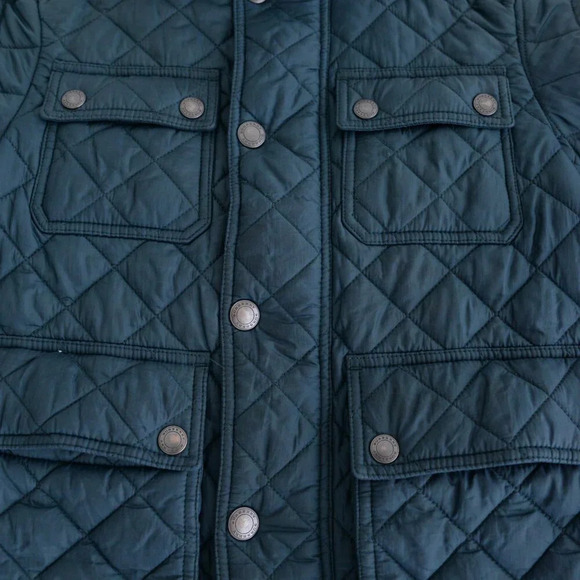 Burberry BRIT Green Zip Up Quilted Puffer Lined Hidden Hoodie Winter Jacket 8Y - Picture 6 of 16